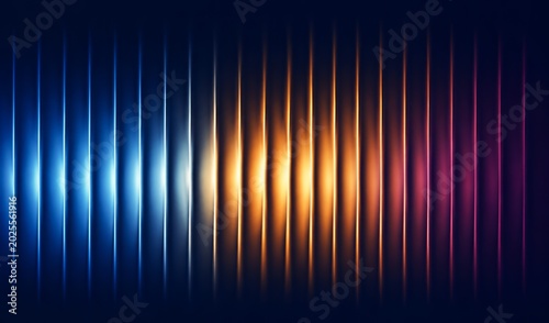 Glowing spectral ridges in gradient light