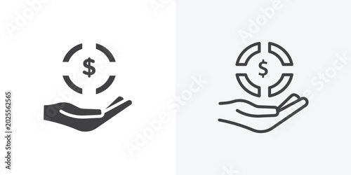 Foto Contribution icon vector sign symbol isolated on white