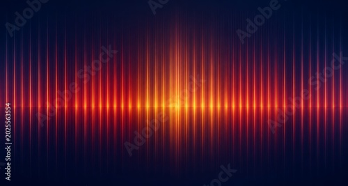 Symmetrical light spectrum on dark backdrop
