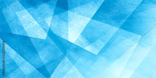 Bild auf Leinwand Abstract blue background with a geometric triangle pattern and diamond polygon s