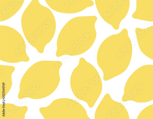 Seamless pattern with lemons. Vector flat background for scrapbooking, textile, wrapping paper