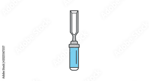 Konstfotografi Screwdriver with blue handle closeup.