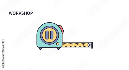 Quadro em tela Tape measure tool for workshop use.