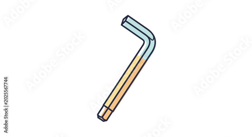 Tableau sur toile Closeup of a single Allen wrench.
