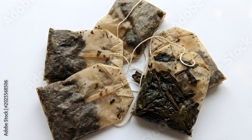 Assorted Tea Bags Isolated on White Background