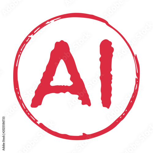 AI sign against AI generated content