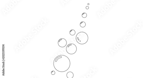 Foto Bubbles floating in the air.