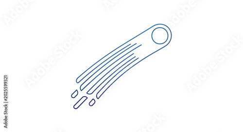 Bilde på lerret Simple line drawing of a comb.