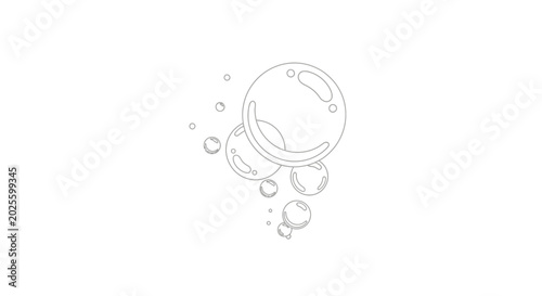Bild auf Leinwand Detailed Drawing of a Soap Bubble.