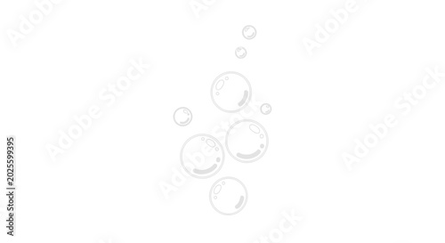 Cuadro en lienzo Clear transparent soap bubbles floating.