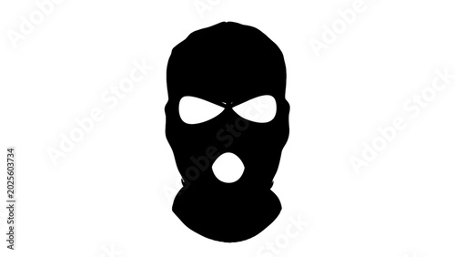 Black ski balaclava face mask.