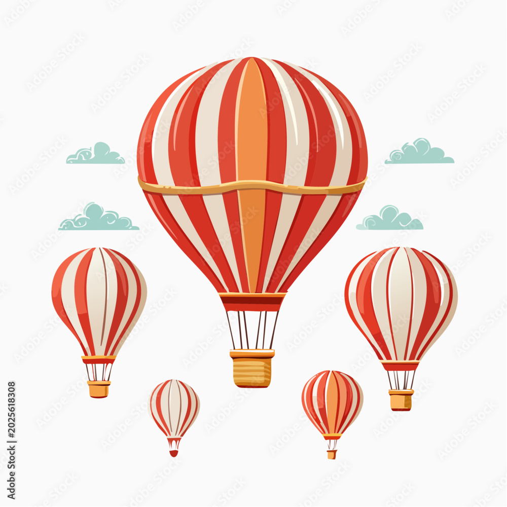 Naklejka premium Hot Air Balloons in the Sky