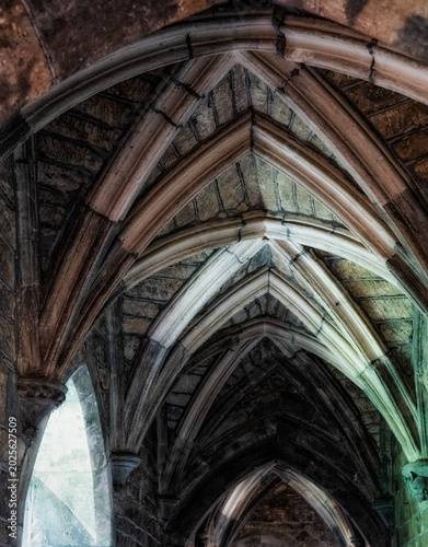 Obraz na płótnie Vaulted Cloister Ceiling In An English Castle Chapel
