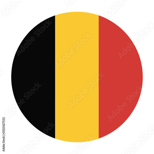 Φωτογραφία round belgium flag icon