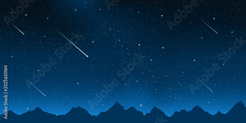 Photos Starry night sky background with glowing stars and cosmic nebula vector illustration