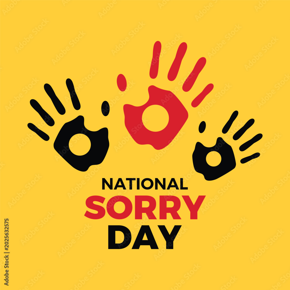 Wall Mural Australian National Sorry Day poster vector illustration