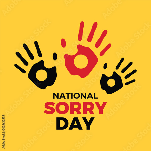 Slika na platnu Australian National Sorry Day poster vector illustration