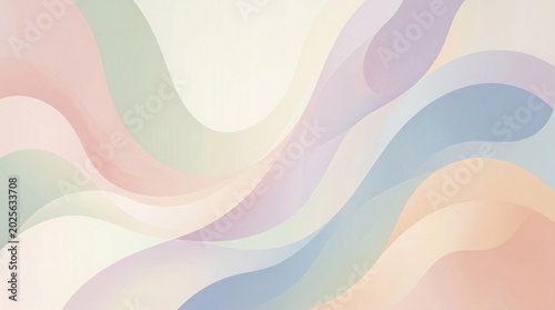Pastel Abstract Wave Background – soft flowing shapes with dreamy colors and modern minimalist artistic aesthetic