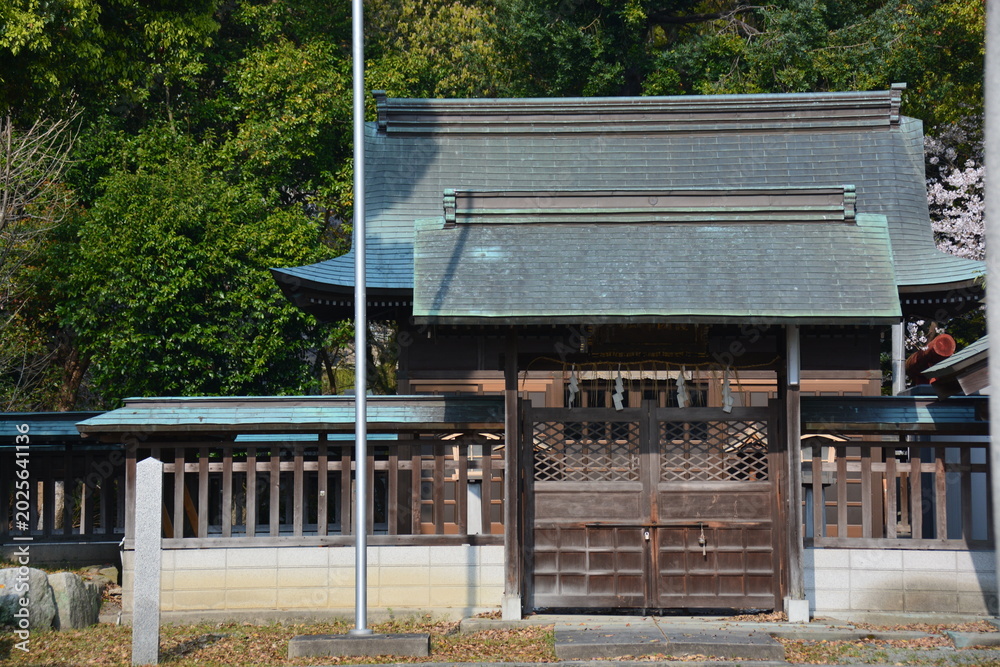 Fototapeta premium 福岡県 柳川市の三柱神社