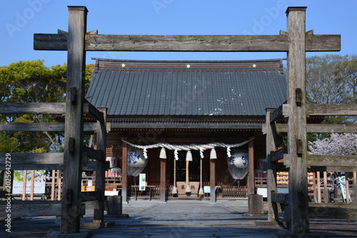 Schilderij op canvas 福岡県 柳川市の三柱神社