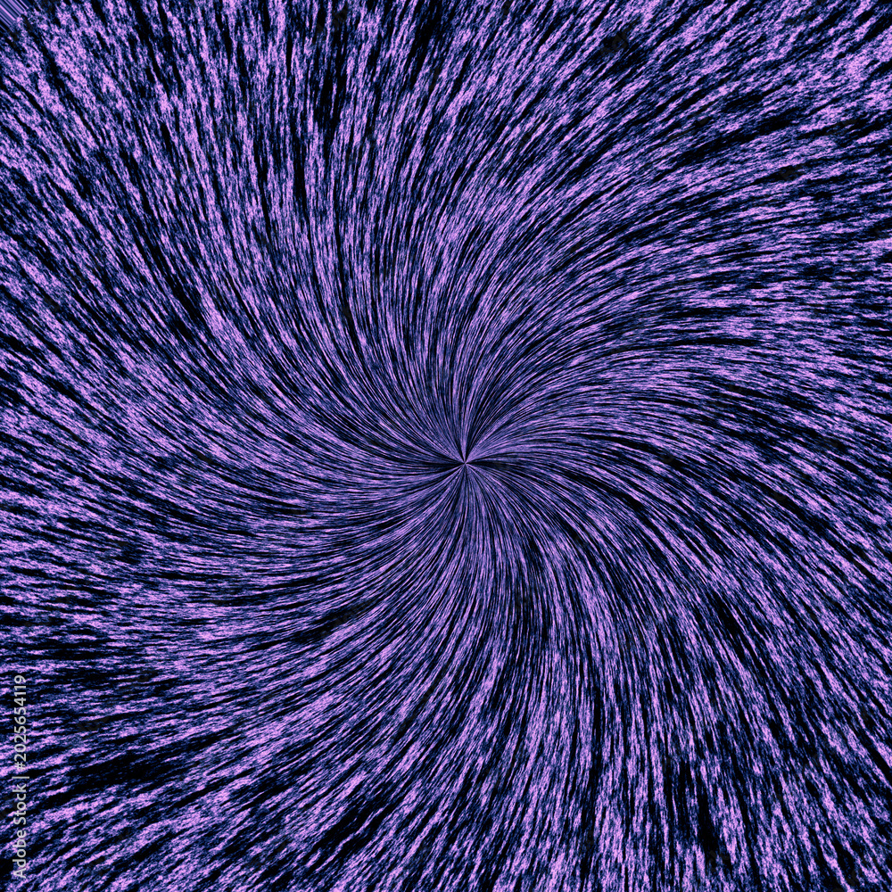 Fototapeta premium Abstract Violet Spiral Fur Texture Background with Soft Motion Pattern and Modern Energy Effect