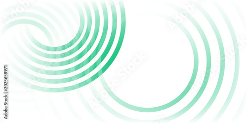 Green white abstract background overlap layer on bright space with circles effect decoration. Graphic design element stripes concept for flyer, card, or brochure cover. vector illustration
