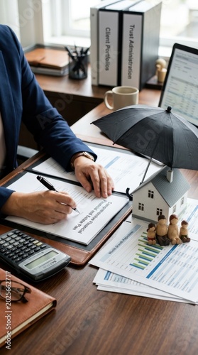 Financial Advisor Reviewing Comprehensive Estate Planning Documents