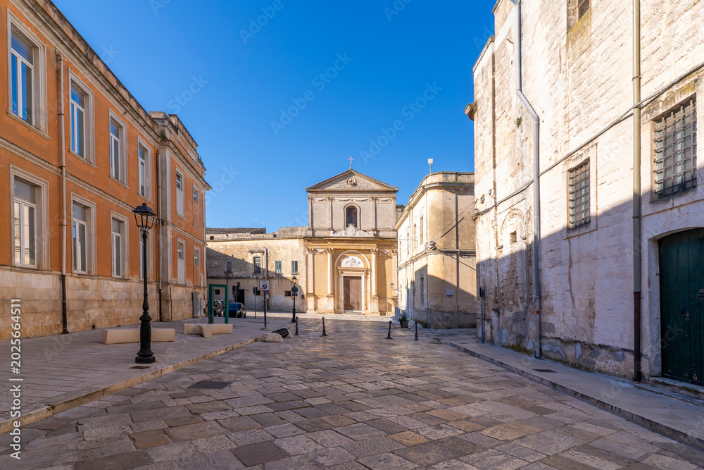 Fototapeta premium The Francavilla Fontana Town street view in Italy