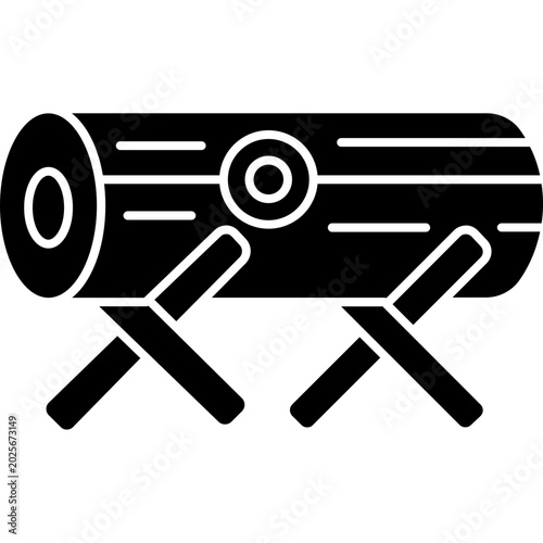 Timber Glyph Icon Vector Illustration