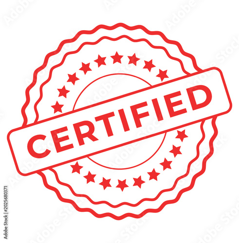 certified stamp. stamp with the words certified. 