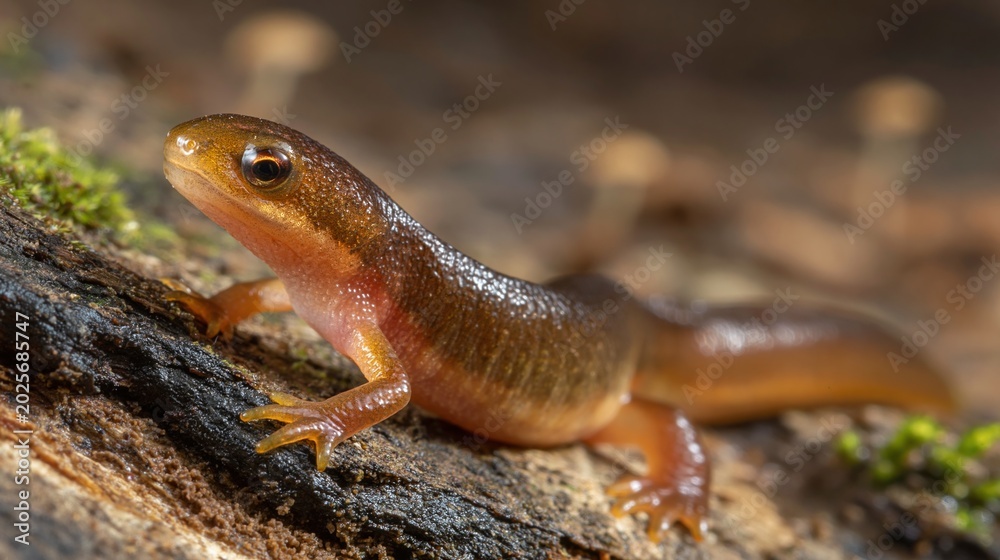 Fototapeta premium Close-up of a Colorful Salamander in Nature