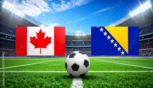 International Soccer Match Preview – Canada vs Bosnia and Herzegovina with Flags