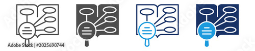 Fotografie lexical resource icon set with multi concept
