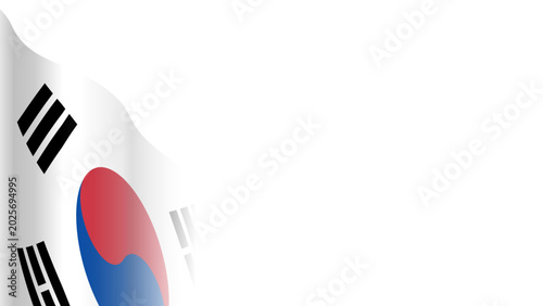 Foto Vector waving Flag of South Korea