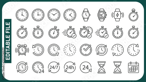 Foto Time line icons set
