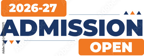 Quadro su tela Admission open banner for 2026-27 academic year