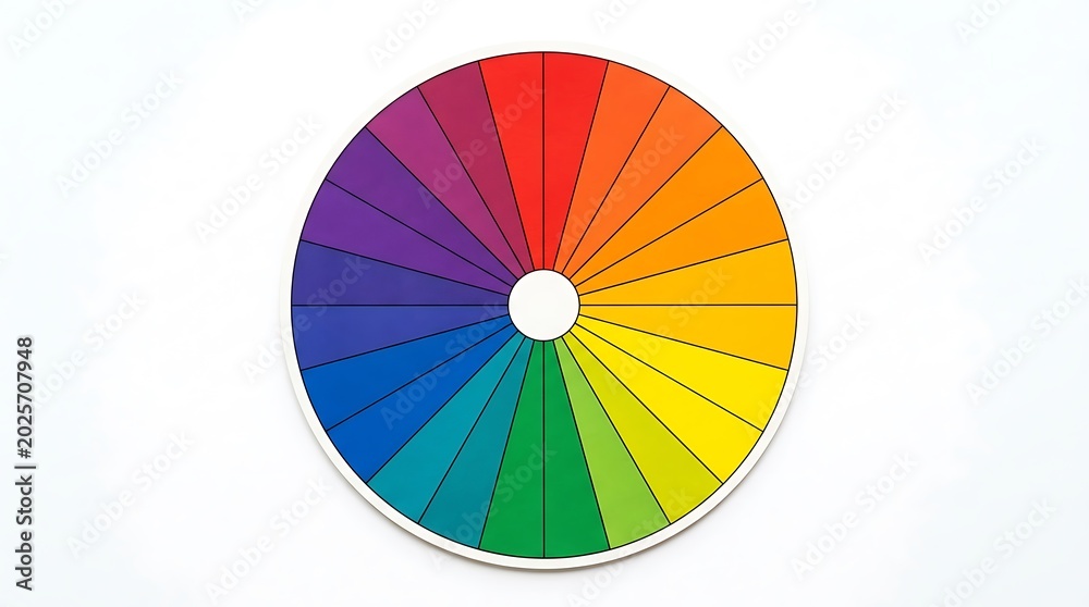 Obraz premium Vibrant Color Wheel Spectrum on White Background