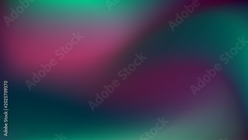 Abstract dark deep pale green liquid neon blurred soft colorful gradient background. Gradient mesh. Modern template for design concepts, wallpapers, presentations, prints and web. Vector illustration