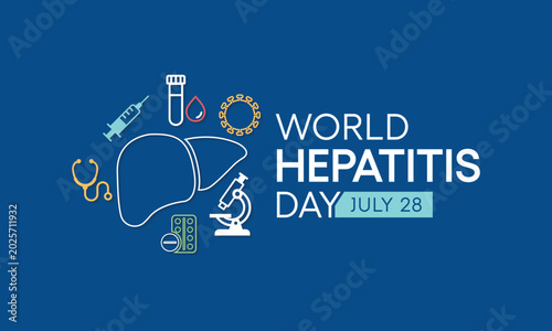 Fotografia World Hepatitis day is observed every year on July 28, When the liver is inflamed or damaged, its function can be affected and certain medical conditions can cause hepatitis