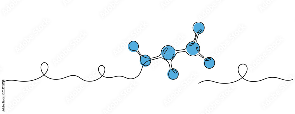 Fototapeta premium Chemical molecule illustration floating on white background. no editable strokes
