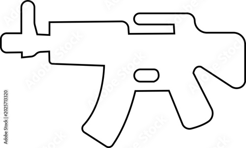 Принти на полотні Rifle gun firearm icons, military weapon vector pack, automatic rifle silhouette