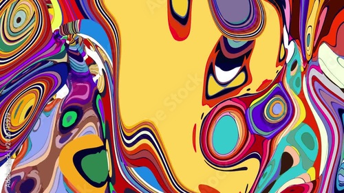 Colorful abstract digital art with vibrant swirling patterns
