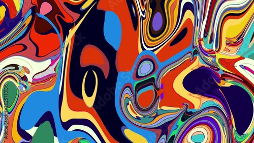 Vibrant abstract colorful swirl pattern with fluid shapes
