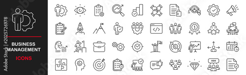фотографія Business management icons set