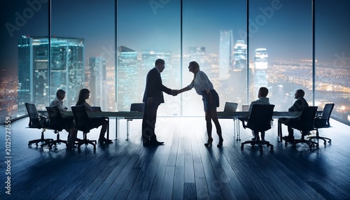business partnership dissolution meeting with business background