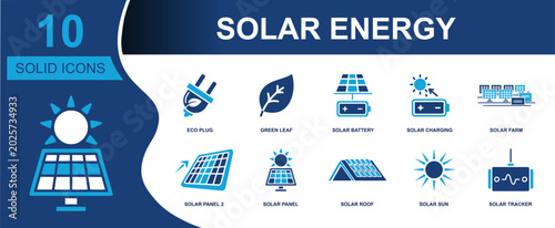 Photos Solar energy icon set