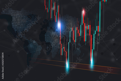 double bottom finance trading graph