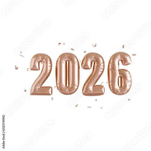 photo  - Creative 2027 Typography Collection Set with Modern Colorful 3D New Year Design Elements (2)