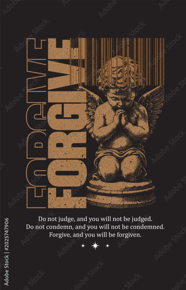 Naklejka premium Christian bible verse t shirt design illustration vector