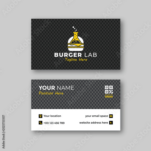 Burger business card design template